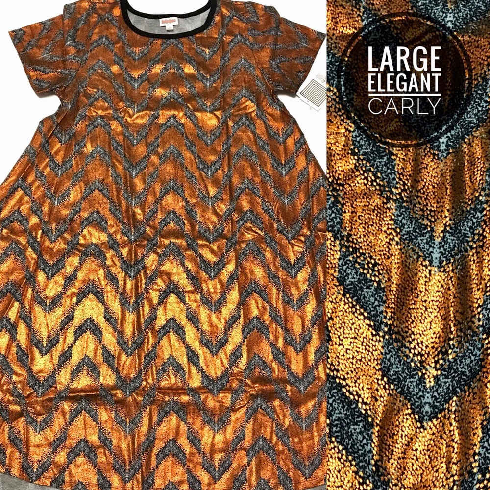 Lularoe gold and gray Large elegant Carly